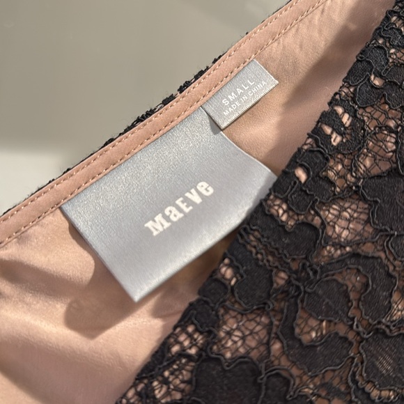 NWOT Anthropology Maeve Black Lace Peplum Top. Size S. Excellent condition. - Picture 3 of 5